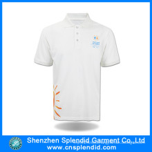Custom Design High Quality White Cheap Polo Shirts for Men